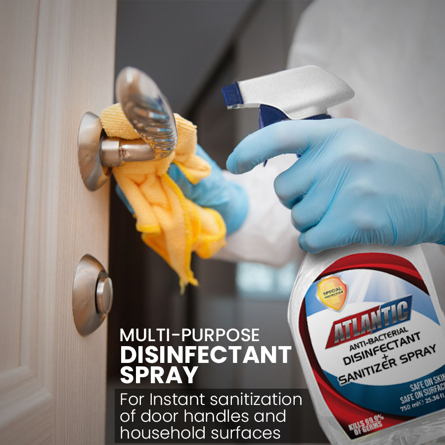 Atlantic Disinfectant sanitizer spray Pack of 3